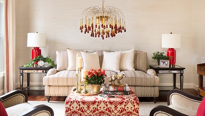 TOCHIC Crystal Gold Chandelier Modern Chandeliers for Dining